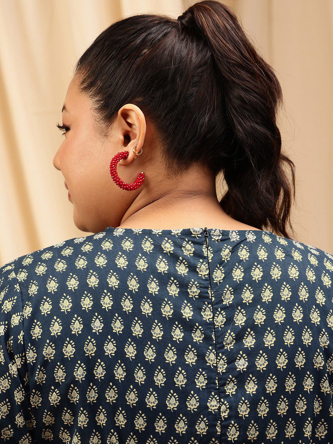 CURVY STREET Ethnic Motifs Print A-Line Dress