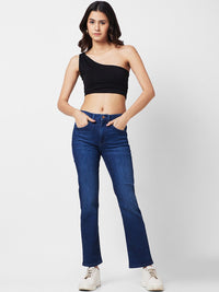 SPYKAR Women Straight Fit Heavy Fade Cotton Jeans