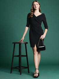 DressBerry V Neck Sheath Dress