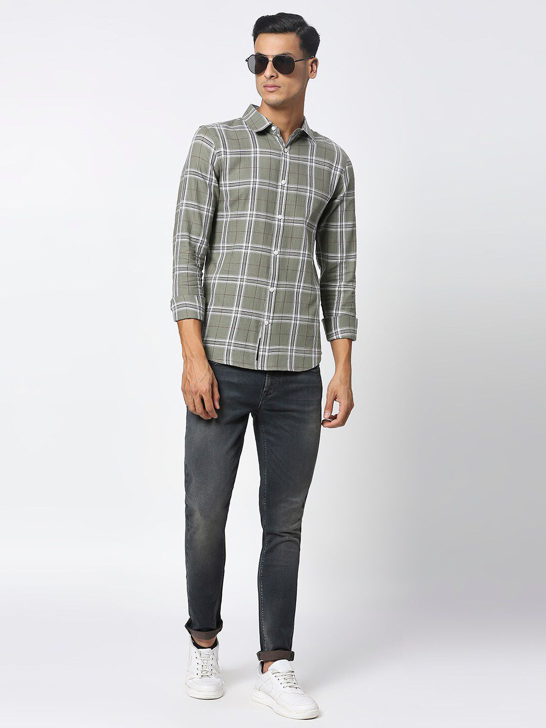 Being Human Slim Fit Tartan Checks Casual Shirt