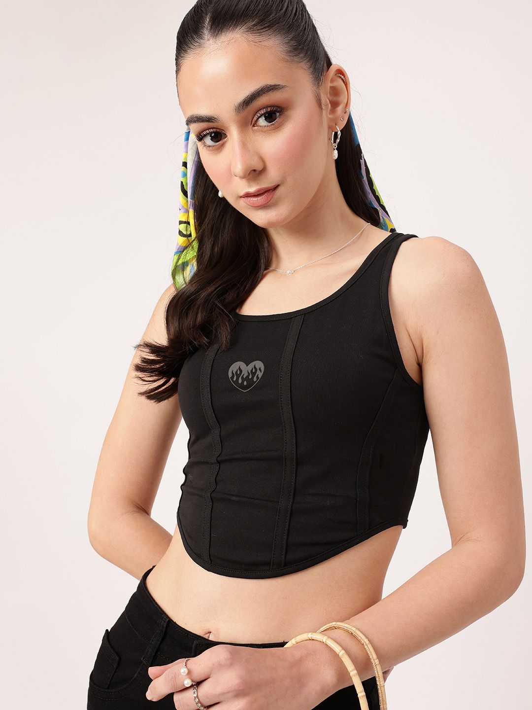 DressBerry Shoulder Straps Corset Crop Top