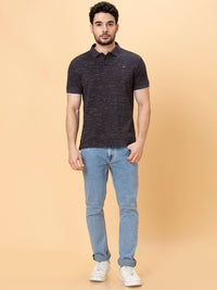 Being Human Striped Polo Collar Casual T-shirt