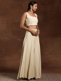 Libas Embroidered Sleeveless Top, Shrug & Palazzos Co-Ords