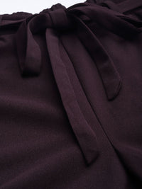 DressBerry Women Burgundy Trousers