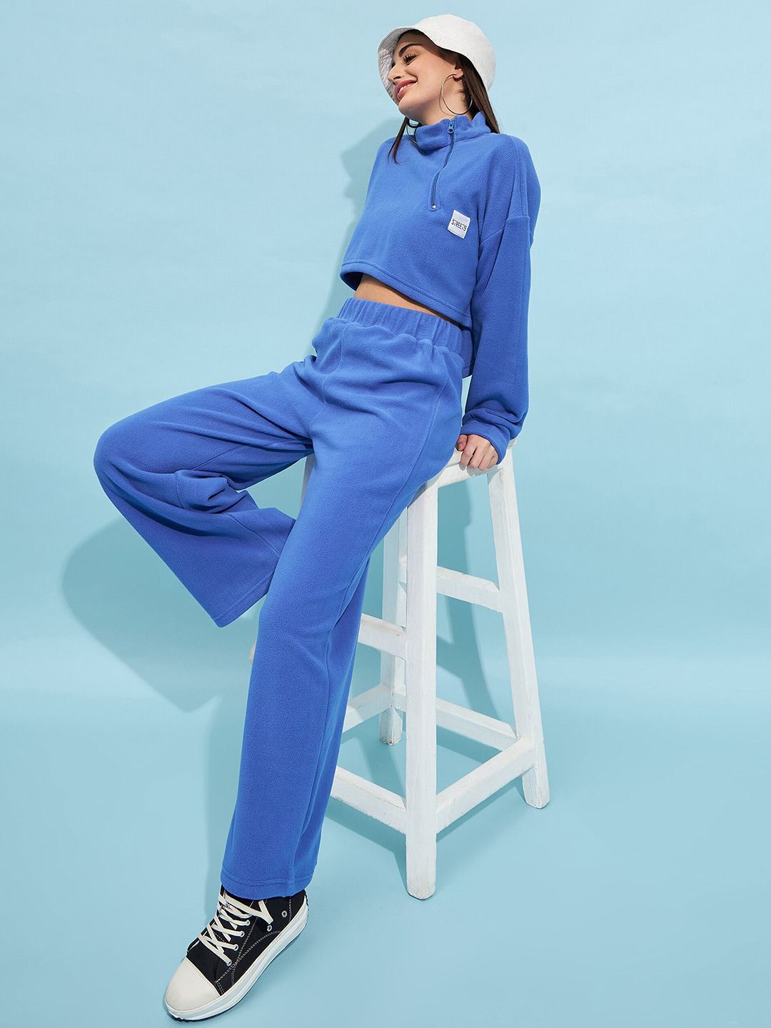 STREET 9 BASICS Women Relaxed Loose Fit Wide Leg Trousers