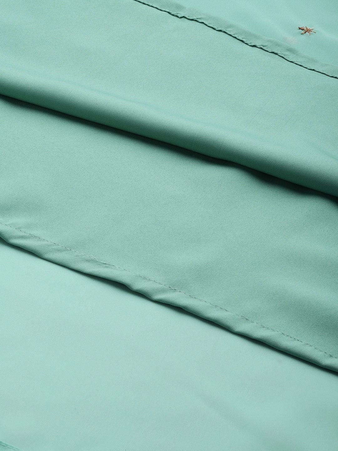 KALINI Floral Embroidered Regular Sequinned Kurta with Trousers