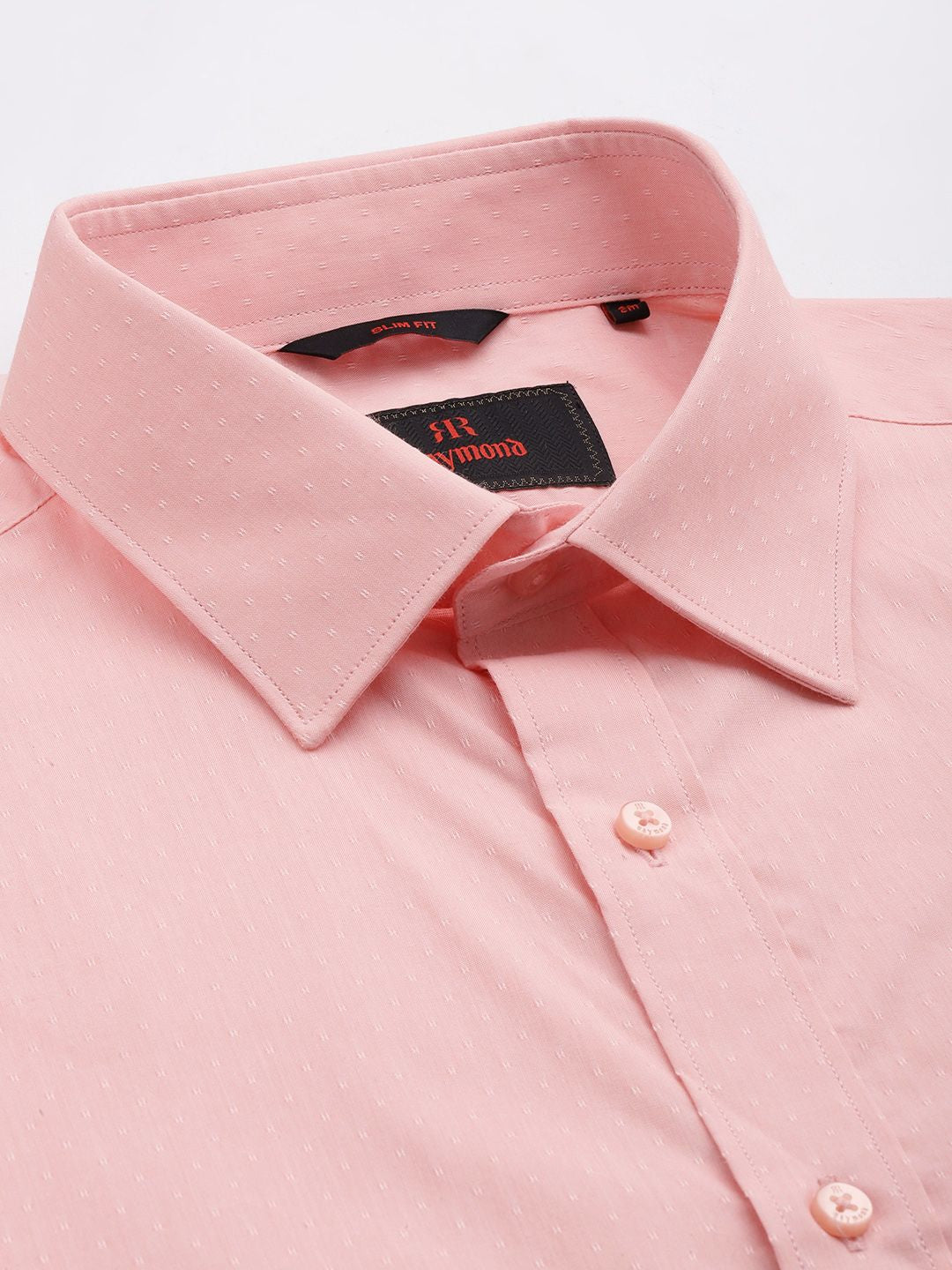 Raymond Self Design Slim Fit Pure Cotton Formal Shirt