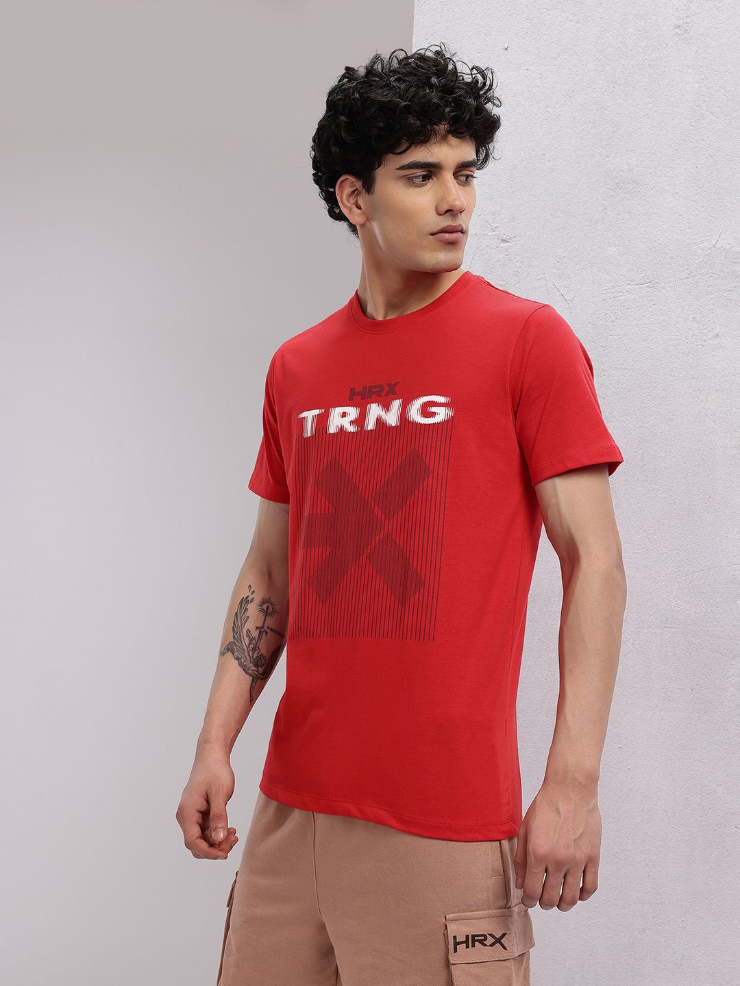 HRX by Hrithik Roshan Men Brand Logo Printed Training T-shirt