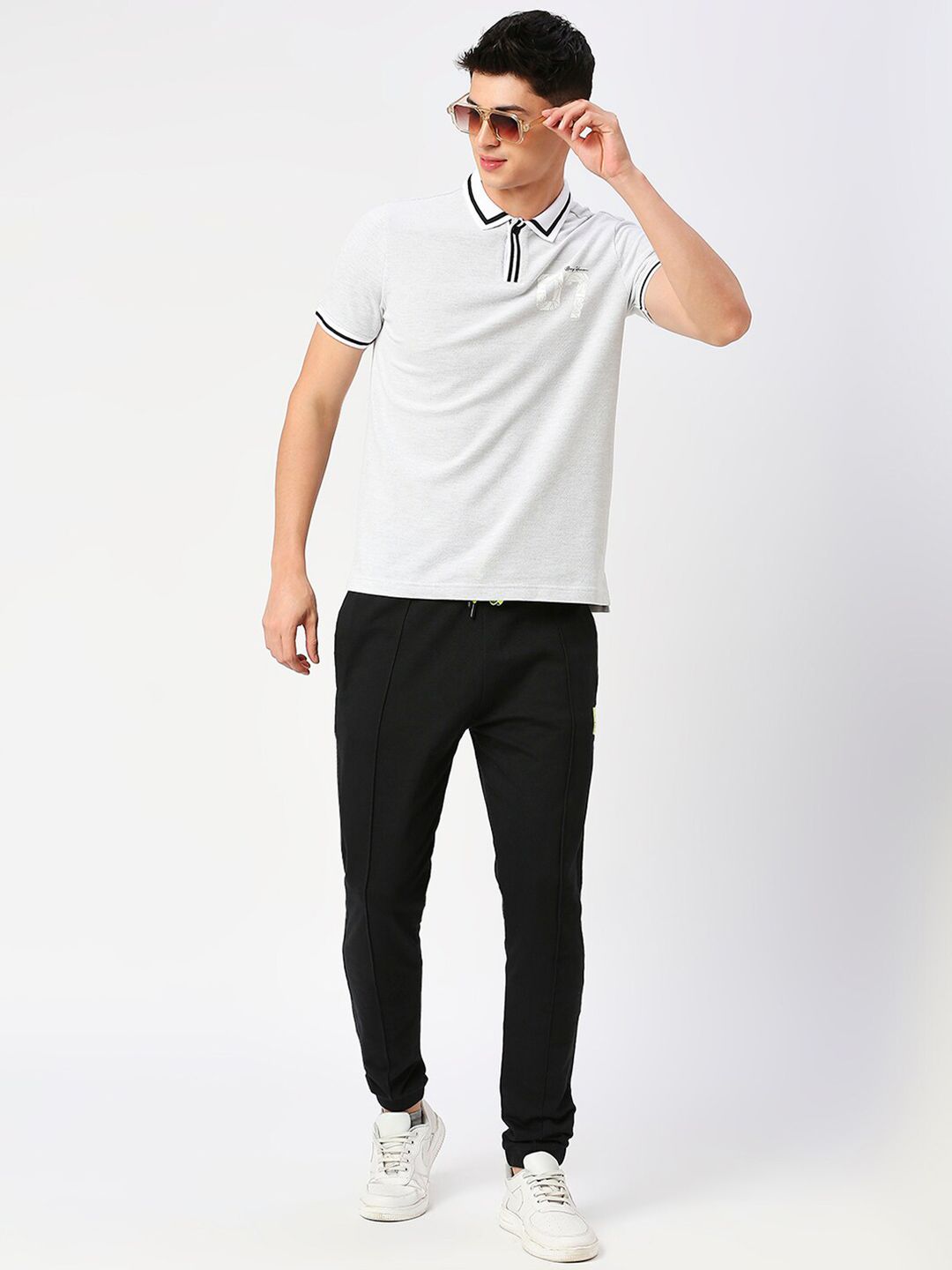 Being Human Typography Printed Polo Collar Short Sleeves Regular T-shirt