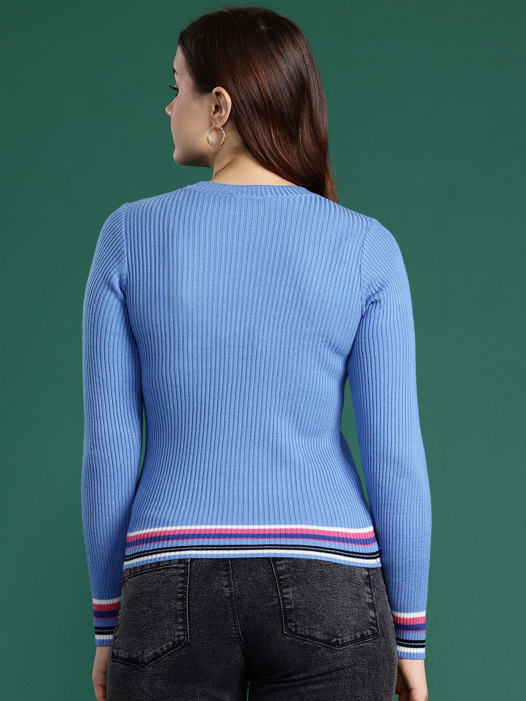 DressBerry Acrylic Ribbed Pullover