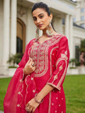 Indo Era Women Ethnic Motifs Embroidered Panelled Kurta with Trousers & With Dupatta