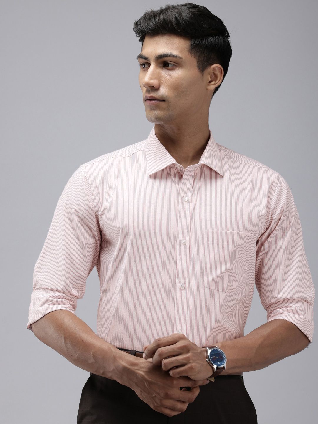 Park Avenue Striped Slim Fit Work Formal Shirt