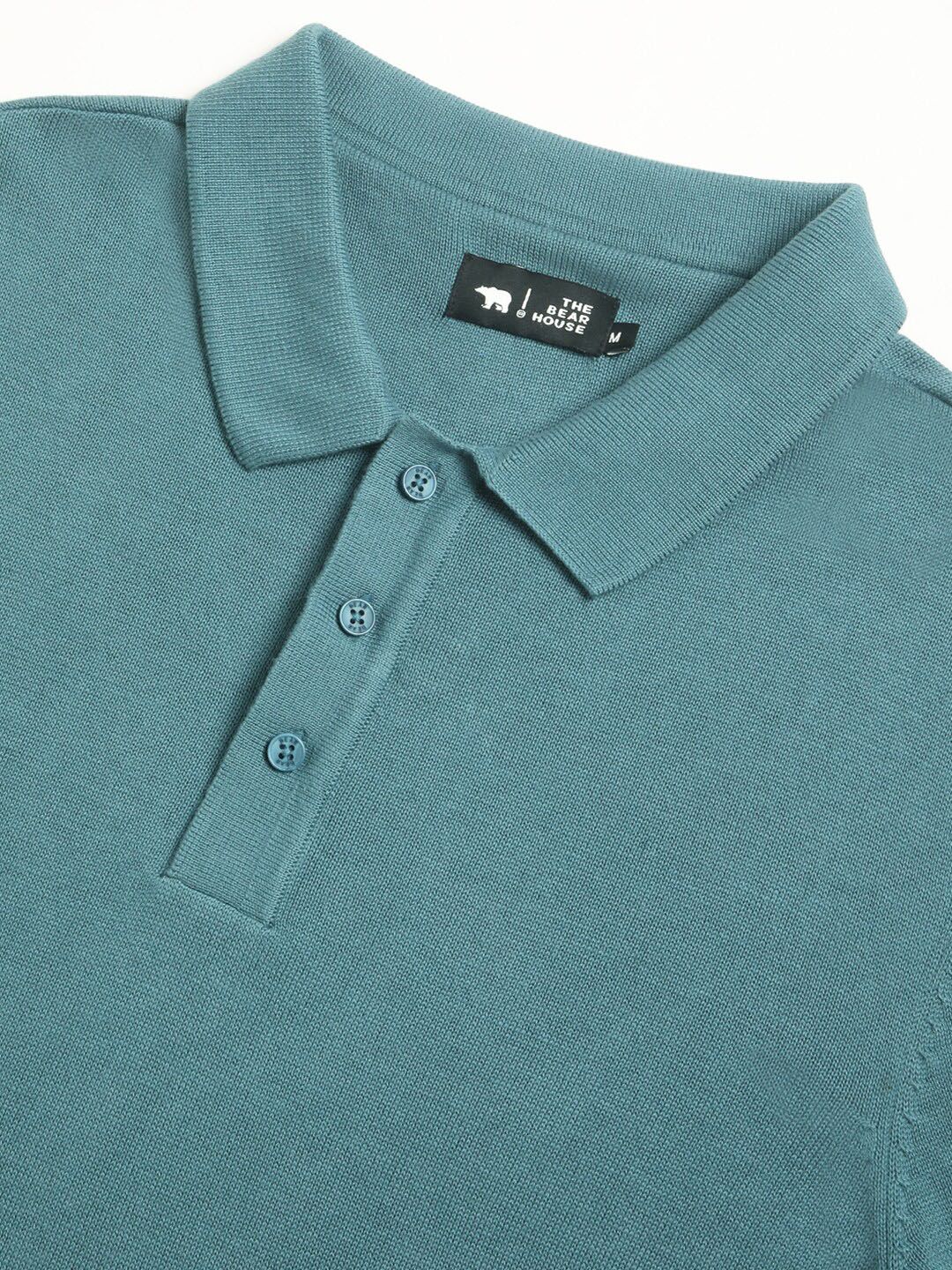 THE BEAR HOUSE Polo Collar Short Sleeves Cotton T-shirt