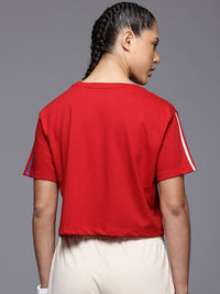 HRX by Hrithik Roshan Women Striped Crop T-shirt