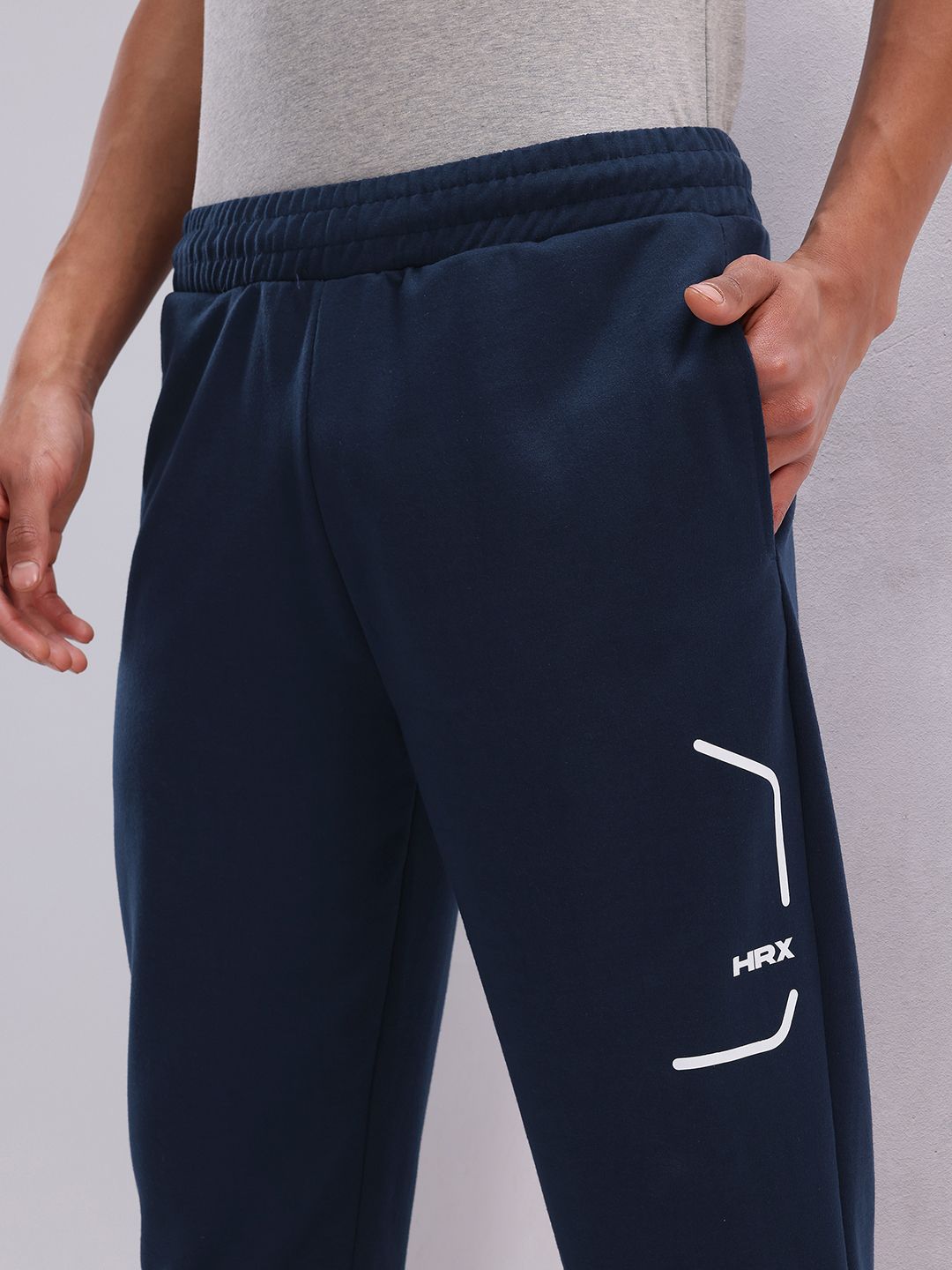 HRX by Hrithik Roshan Men Brand Logo Detail Regular Fit Lifestyle Track Pants