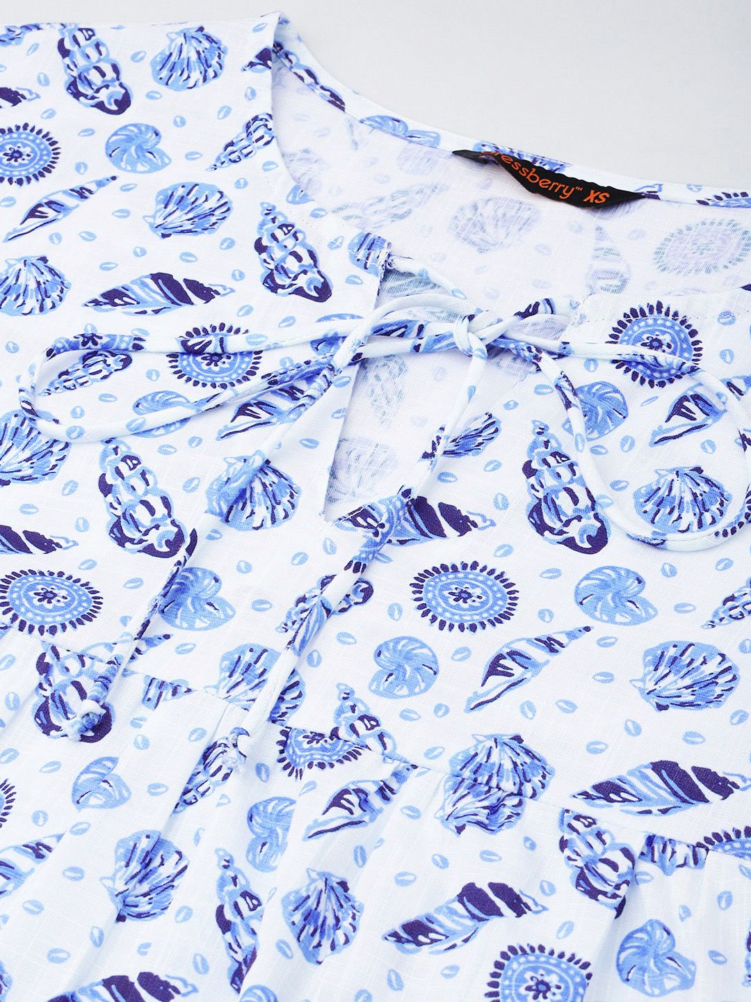 Mutiara Oceanic Dressberry dicetak A-line atas