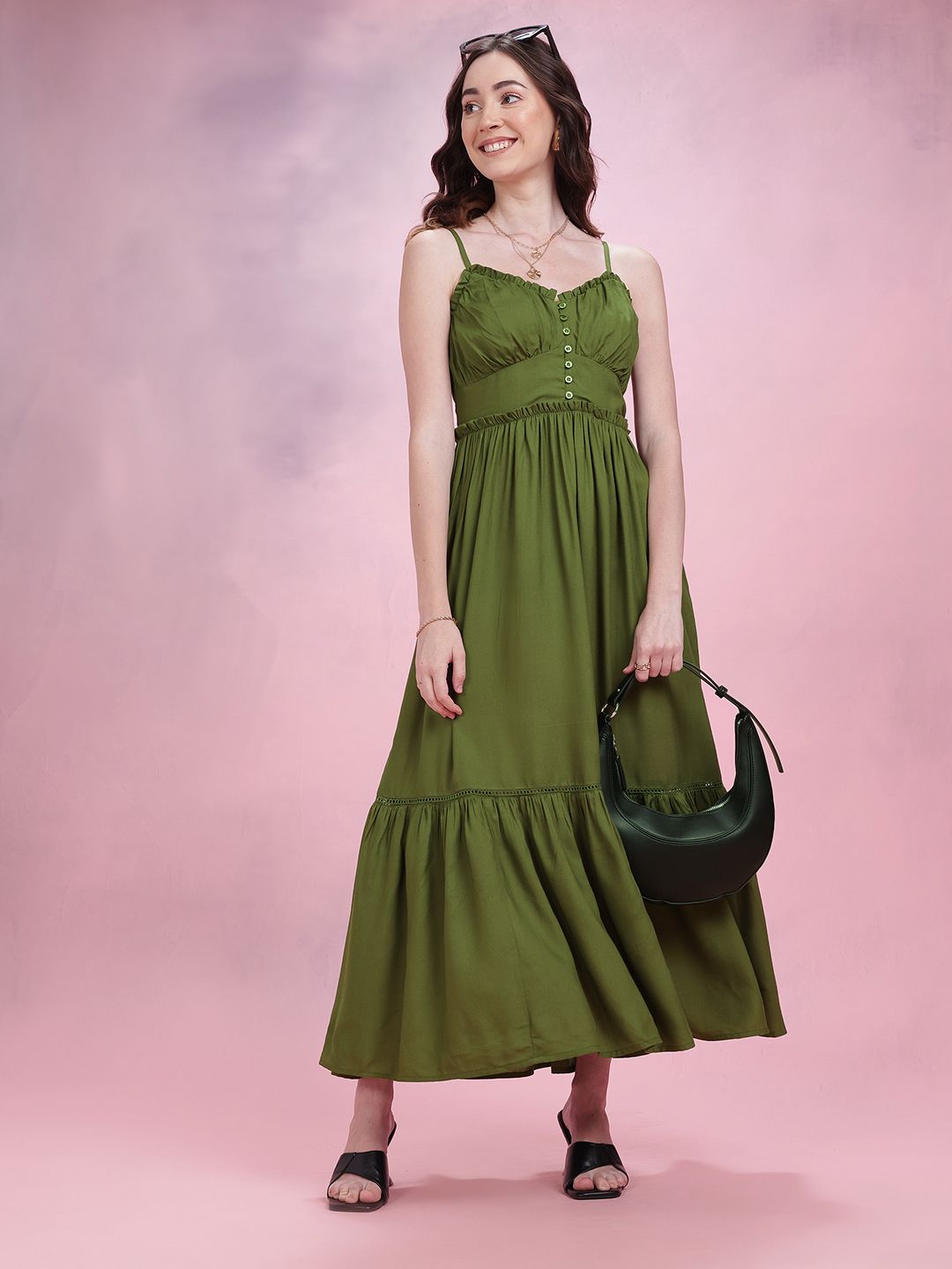 DressBerry Sleeveless Empire Maxi Dress