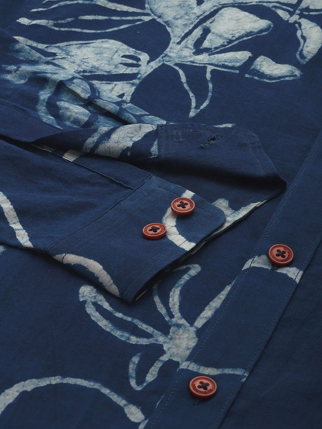 Mr Bowerbird Pure Cotton Tailored Fit Hand Block Printed Casual Shirt