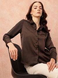 all about you Satin Finish Casual Shirt
