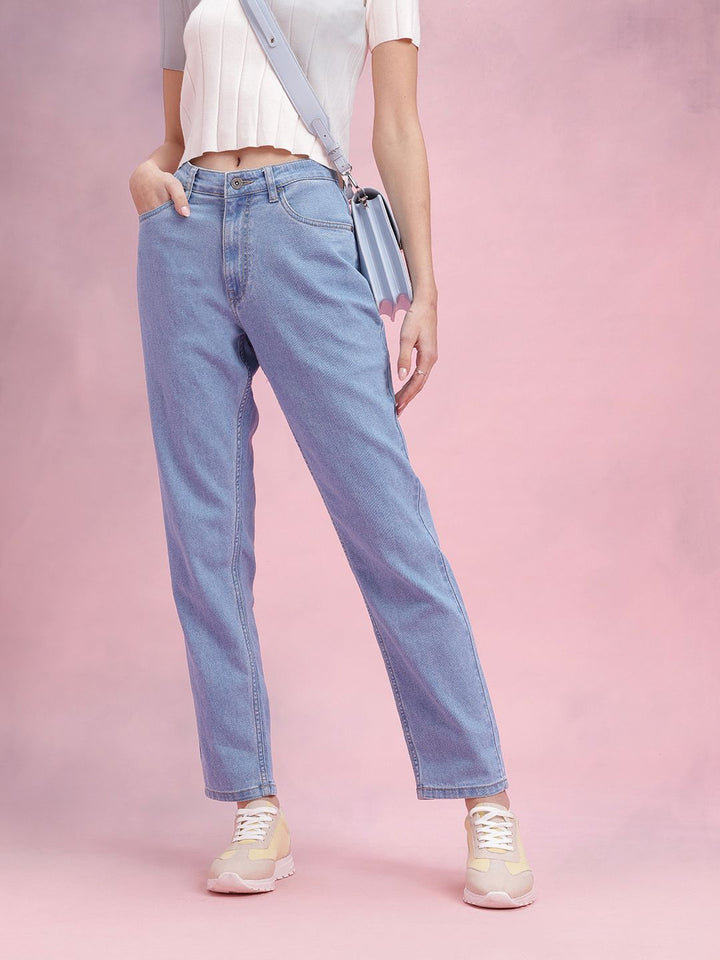 DressBerry Women High-Rise Stretchable Boyfriend Fit Jeans