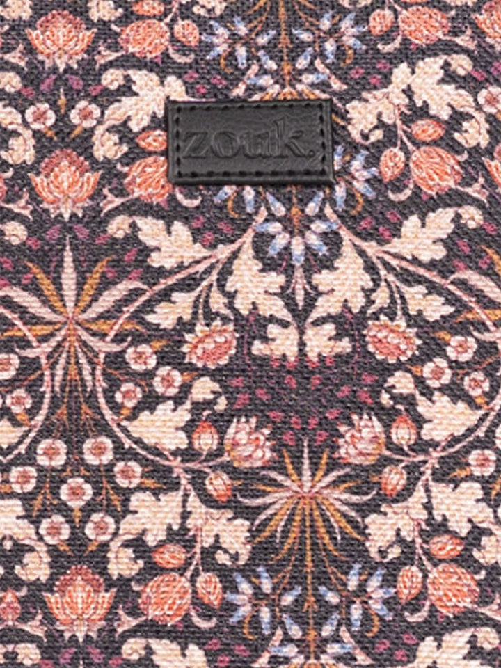 ZOUK  Women Ethnic Printed Vegan Leather Backpack With Compression Straps-Up to 16 inch