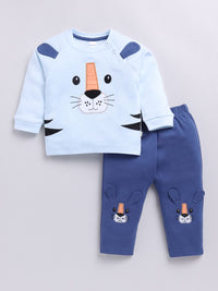 Moms Love Infant Boys Applique Detail T-Shirt With Trouser