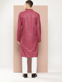 See Designs Men Embroidered Sequinned Kurta with Pyjamas