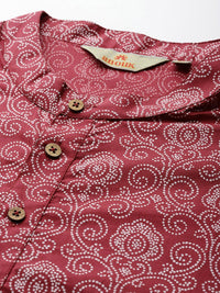 Anouk Printed Regular Pure Cotton Kurta with Trousers