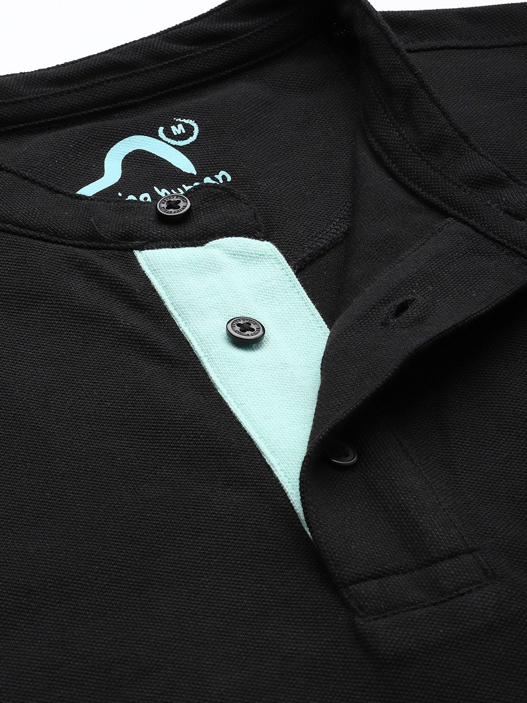 Being Human Henley Neck Pure Cotton T-shirt