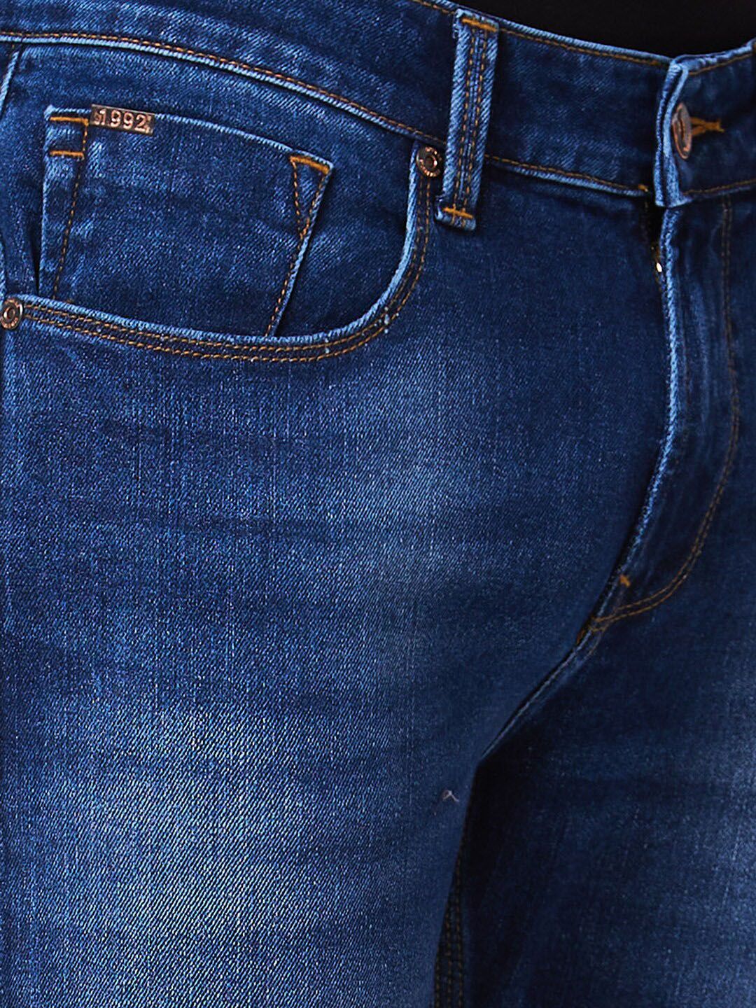 SPYKAR Men Skinny Fit Heavy Fade Low Rise Stretchable Jeans