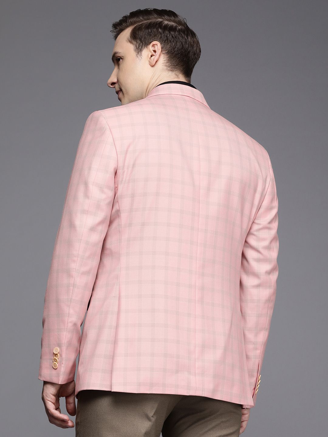 Raymond Contemporary Fit Checked Formal Blazer