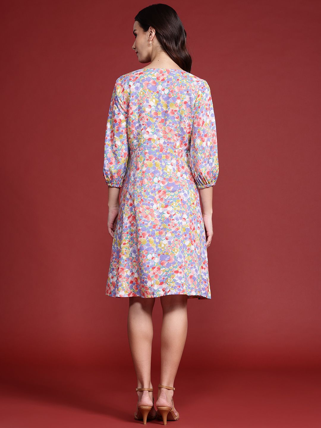 all about you  Floral Print A-line Midi Dress