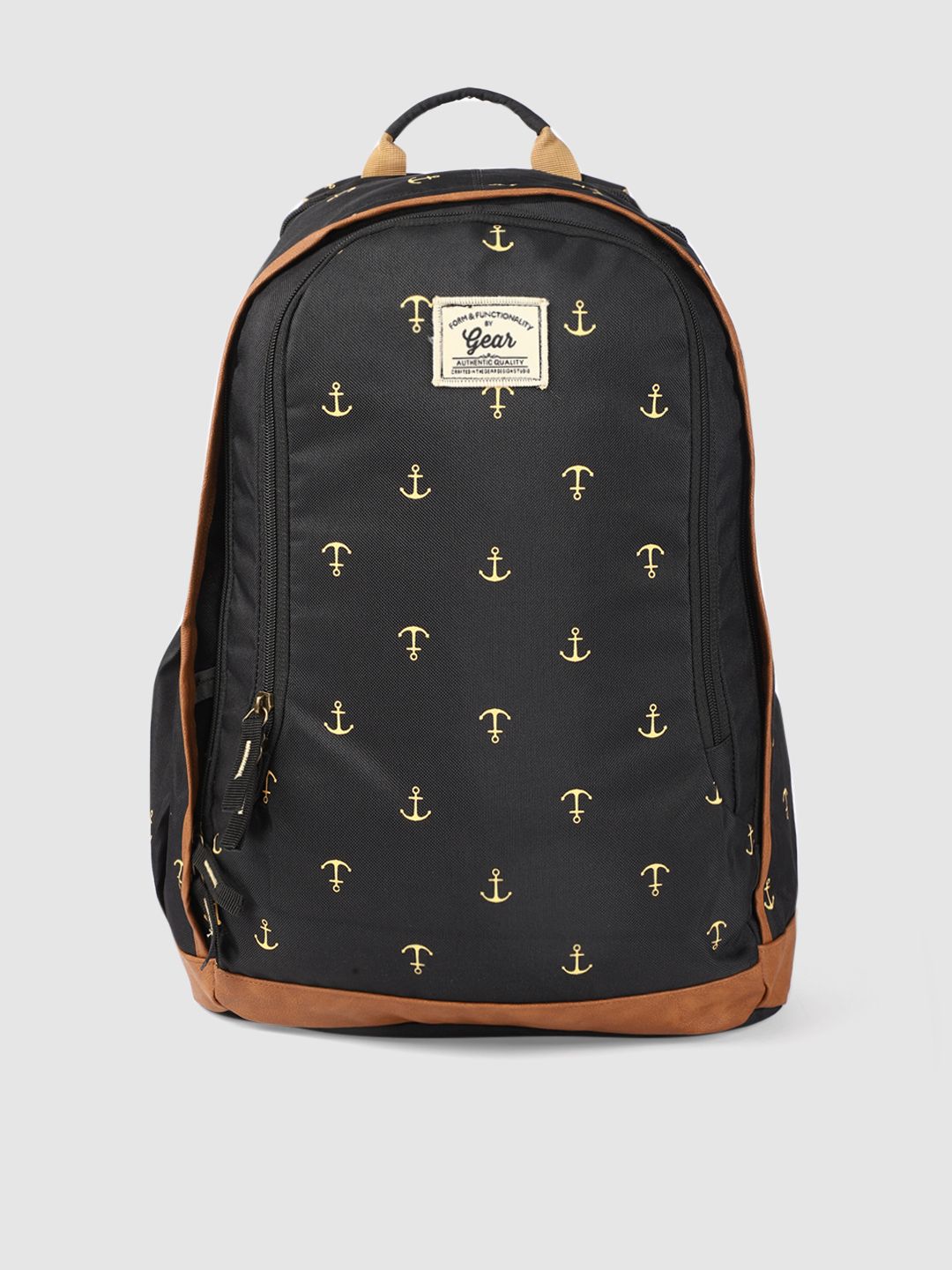 Gear Unisex Black Anchor Print Laptop Backpack