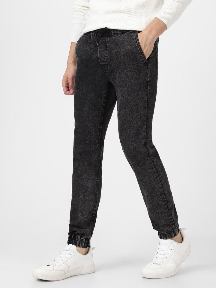 Urbano Fashion Men Slim Fit Light Fade Stretchable Cotton Joggers