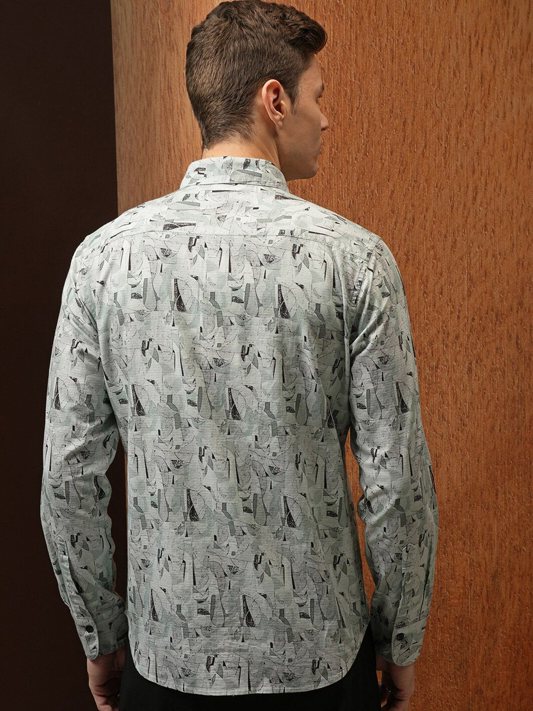 LOCOMOTIVE Luxe Satin Printed Party Shirt