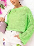 DressBerry Boucle Paradise Semi Sheer Boxy Top