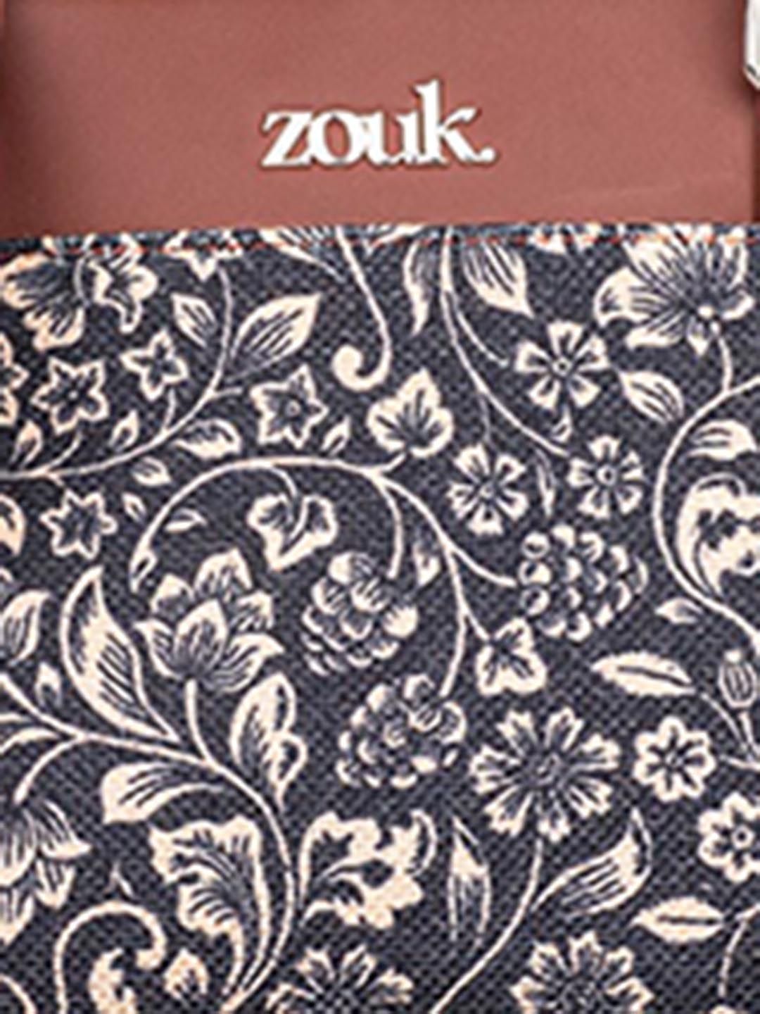 ZOUK Floral Printed Structured Sling Bag