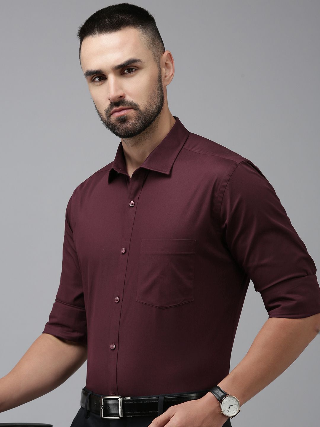Park Avenue Solid Slim Fit Formal Shirt