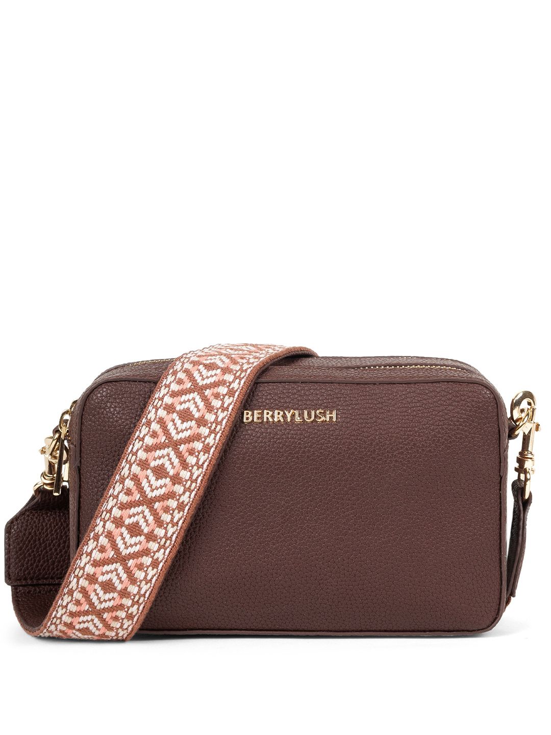 Berrylush Textured Structured Sling Bag with Quilted