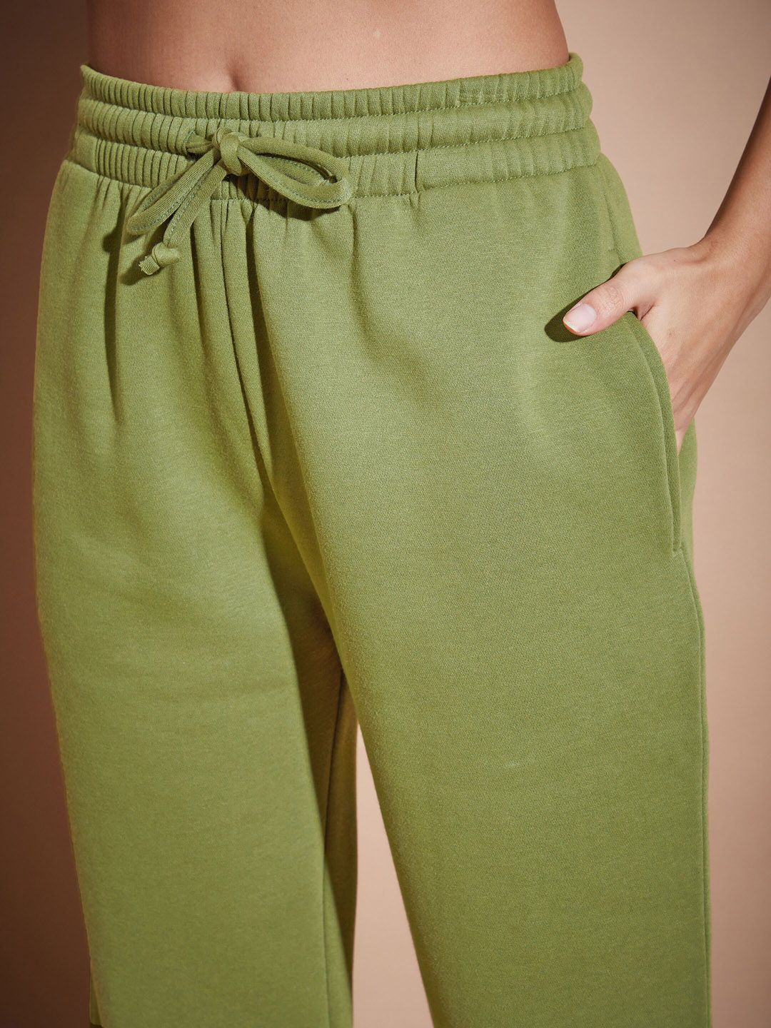 SASSAFRAS BASICS Women Relaxed Fit Mid-Rise Fleece Joggers