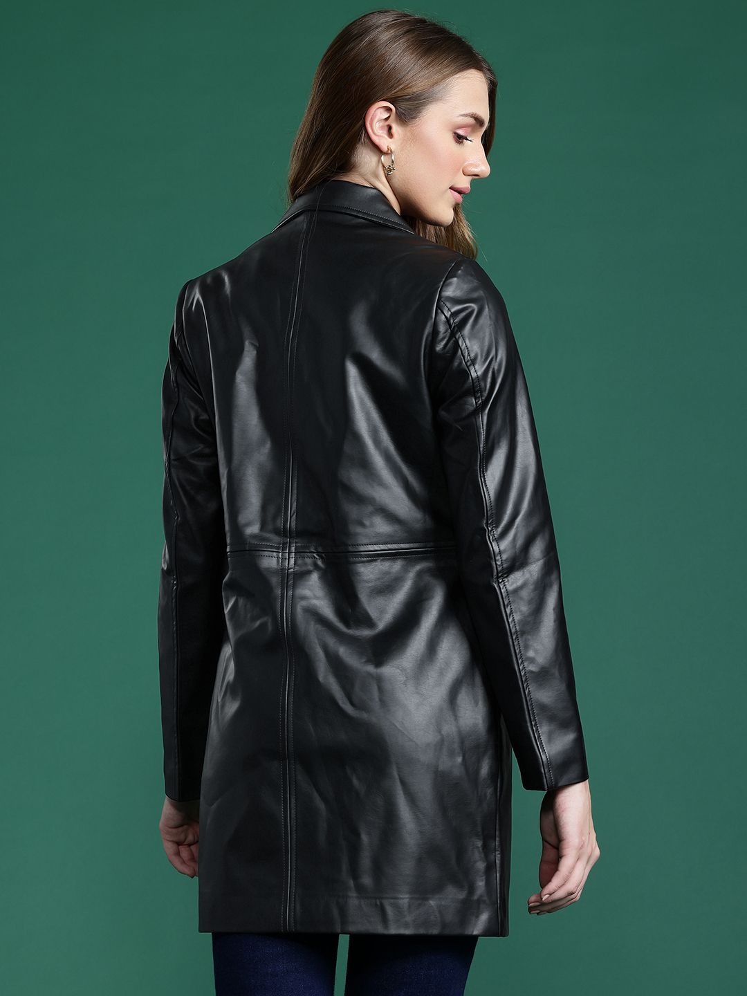 DressBerry Notched Lapel Collar Overcoat