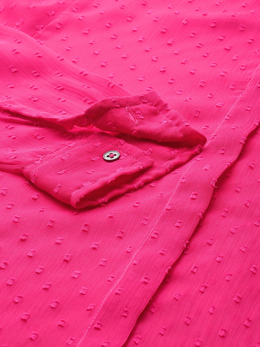 DressBerry Dobby Sheer Casual Shirt