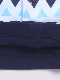 Moms Love Infant Boys Printed Pure Cotton Shirt with Joggers