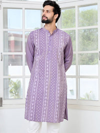See Designs Men Embroidered Regular Sequinned Pure Cotton Kurta with Pyjamas