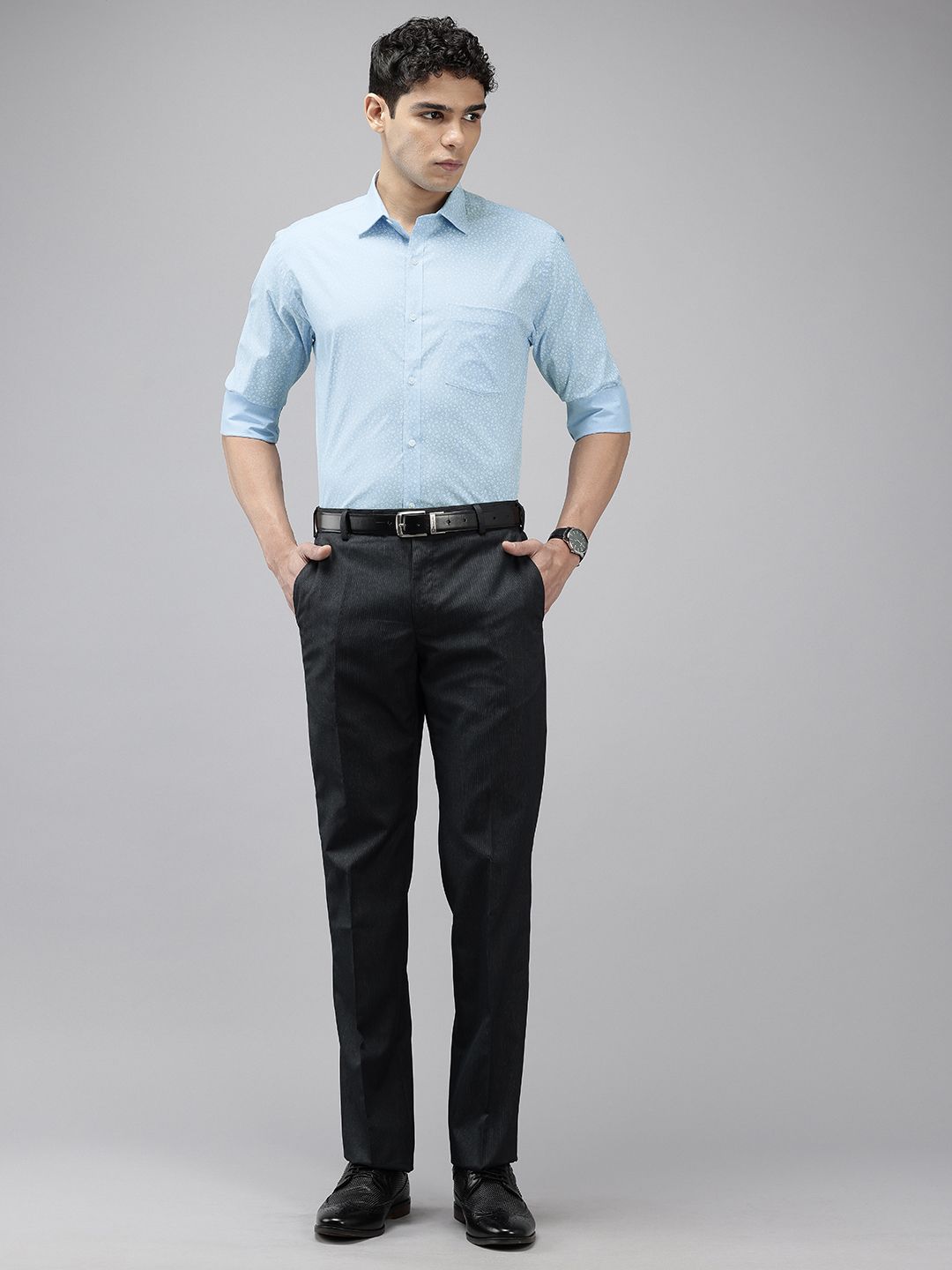 Park Avenue Slim Fit Floral Printed Formal Shirt