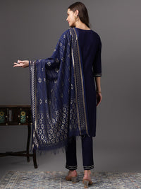Anouk Kurta Set With Printed Dupatta