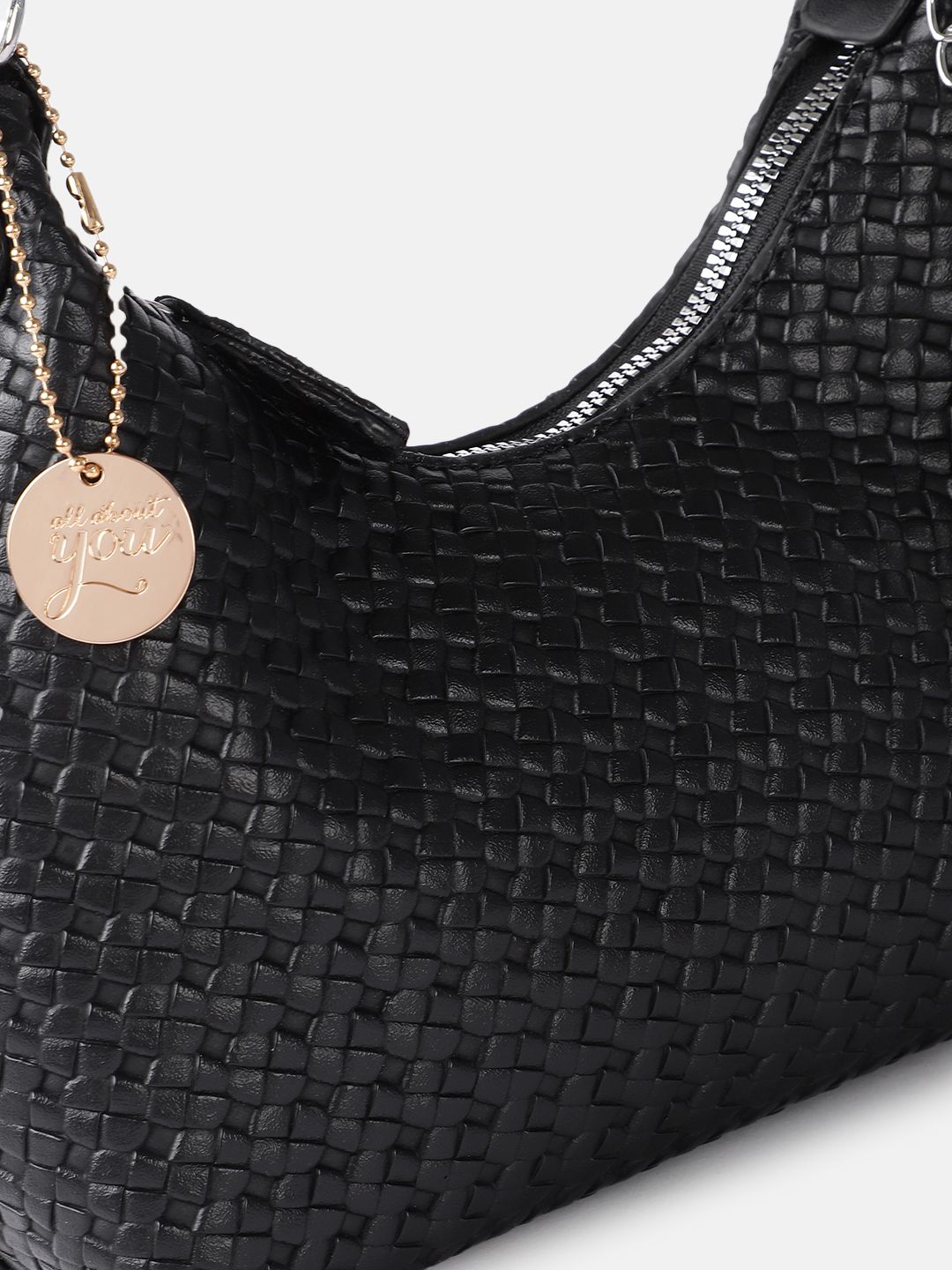 all about you Textured Structured Hobo Bag