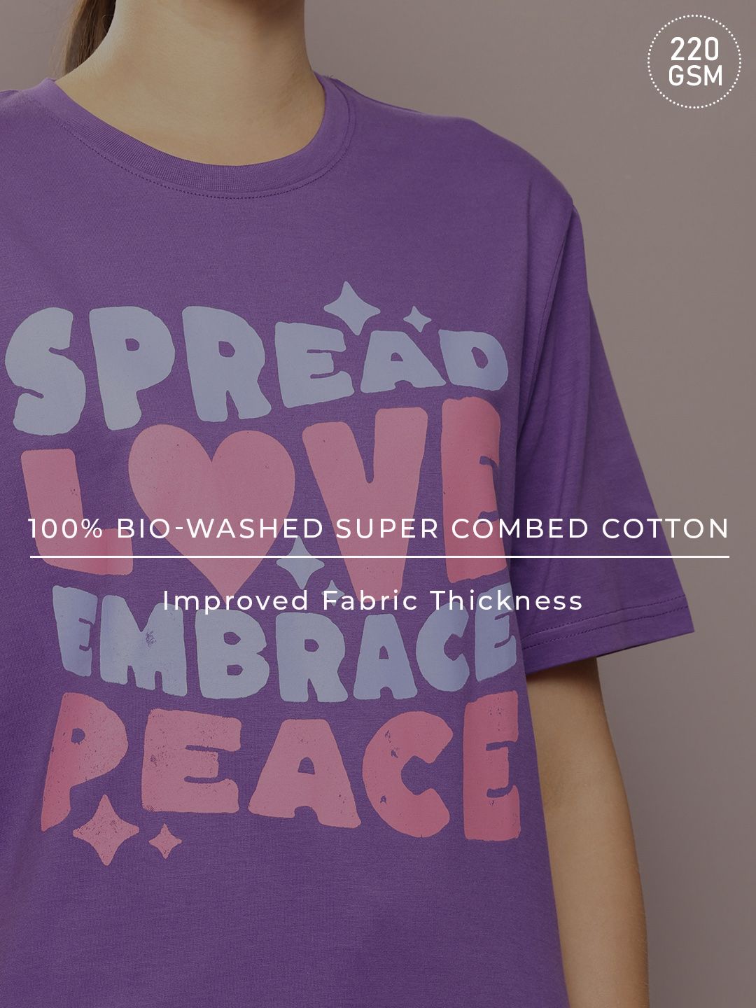 DILLINGER Typography Printed Oversized Pure Cotton T-shirt