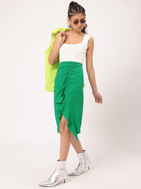 DressBerry Ruching Ruffled Straight Skirt