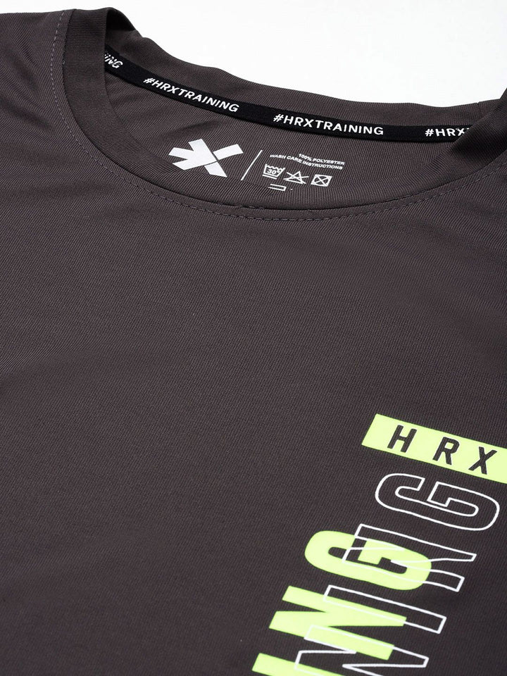 HRX by Hrithik Roshan Rapid-Dry  Brand Logo Print Training T-shirt